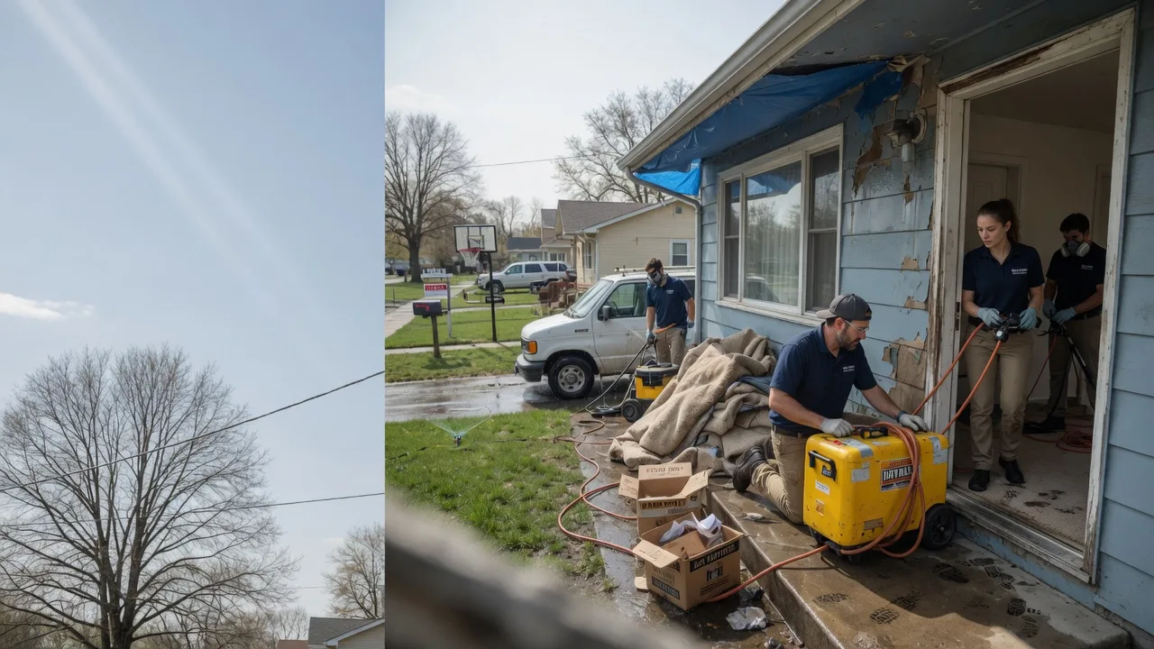 Basement Flood Cleanup in Farmersville, IL near me